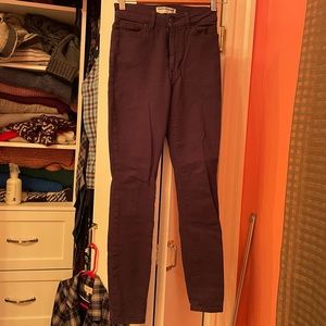 American Apparel purple high waisted jeans